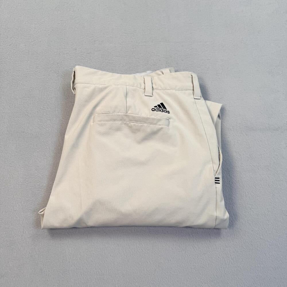 ADIDAS Pants Mens 34x30 Beige Golf Performance Stretch Microfiber Chino Casual